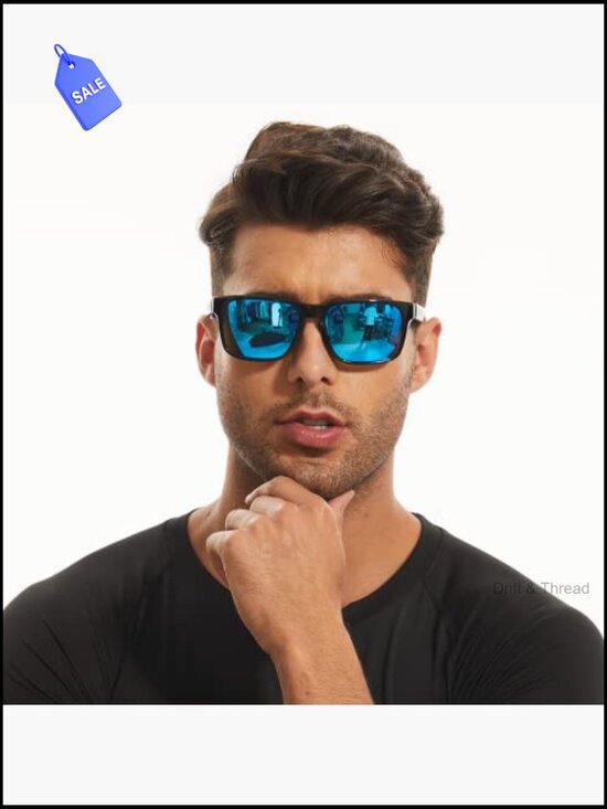 Square Unisex Sunglasses Corning Glass UV400 Polarized Nylon Spring Hinge main image 6